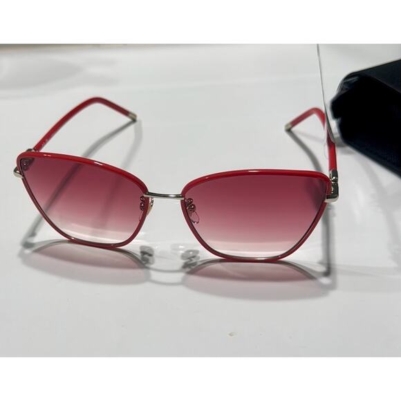 Furla 58mm Gradient Square Sunglasses Shiny Light Gold - Picture 6 of 7